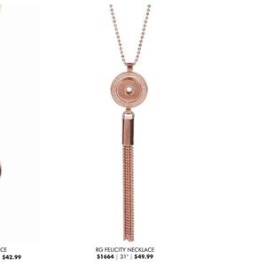 Magnolia and Vine rose gold tassel necklace